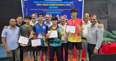 हल्द्वानी : टेबल टेनिस में राज्य के युवा खिलाड़ियों का दमदार प्रदर्शन,शोएब अहमद ने बढ़ाया खिलाड़ियों का हौसला