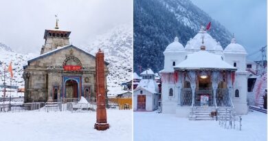 उत्तराखंड में बदला मौसम का मिजाज, केदारनाथ और गंगोत्री धाम में हुई बर्फबारी